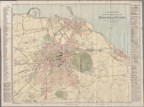 [Kaart], uit: Bartholomew's new pocket plan of Edinburgh & suburbs : reduced from the Ordnance Survey / [cartography: The Edinburgh Geographical Institute]