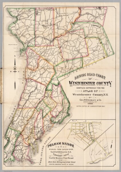 Driving Road Chart Of Westchester County