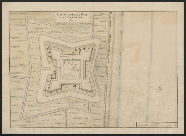 Plan of Sandham Fort. in the Isle of Wight. 1725.
