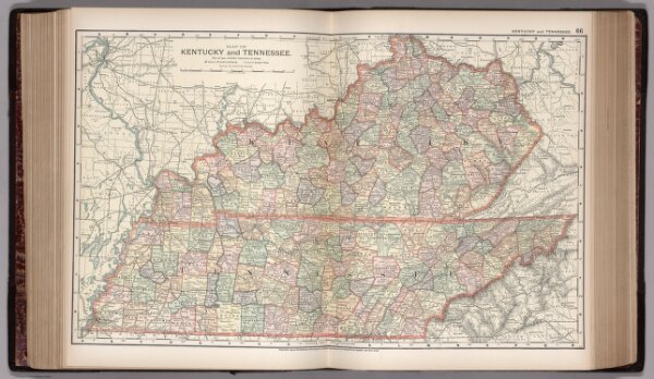 Map of Kentucky and Tennessee. 66