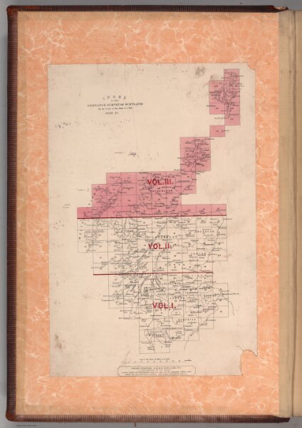 Index Map: Volume 3: Index to the Ordnance Survey of Scotland, Scale 1 inch to a mile
