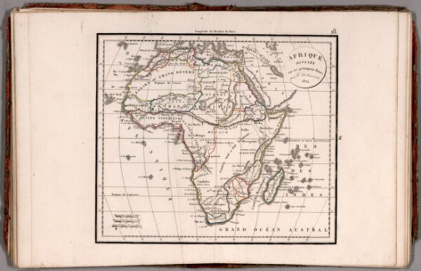 Afrique Divisee en ses principaux Etats ... 1824.