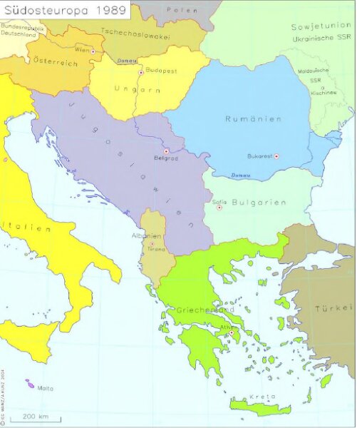 Südosteuropa 1989