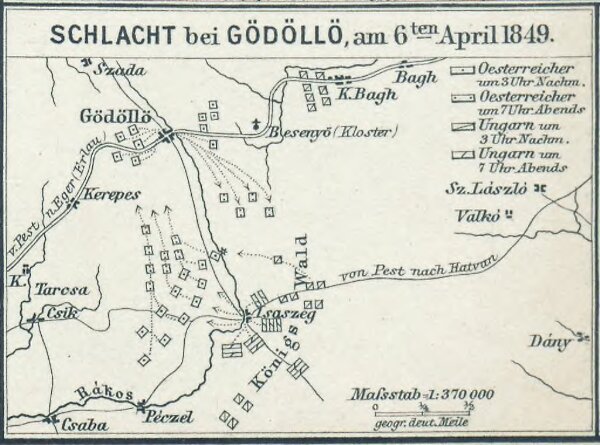Schlacht bei Gödöllö, am 6ten April 1849