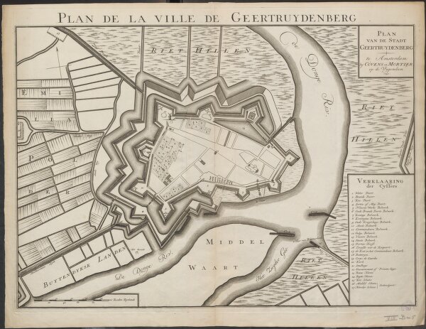 Plan de la ville de Geertruydenberg = Plan van de stadt Geertruydenberg.