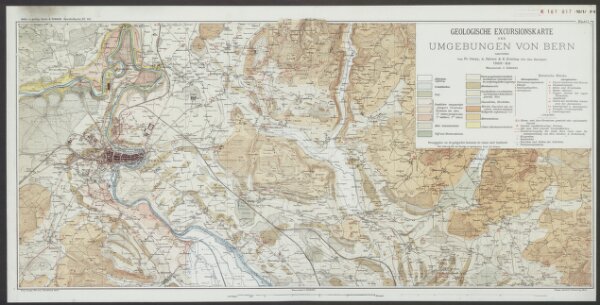 Geologische Exkursionskarte der Umgebungen von Bern