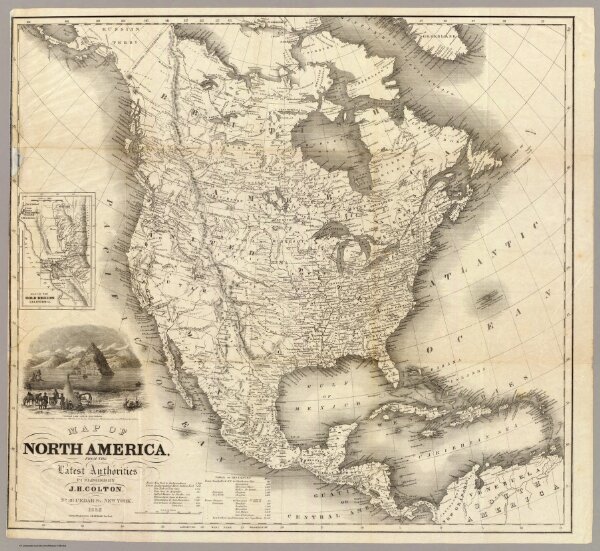 Map of North America from the latest authorities.