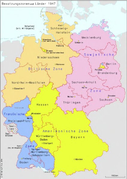 Besatzungszonen und Länder 1947