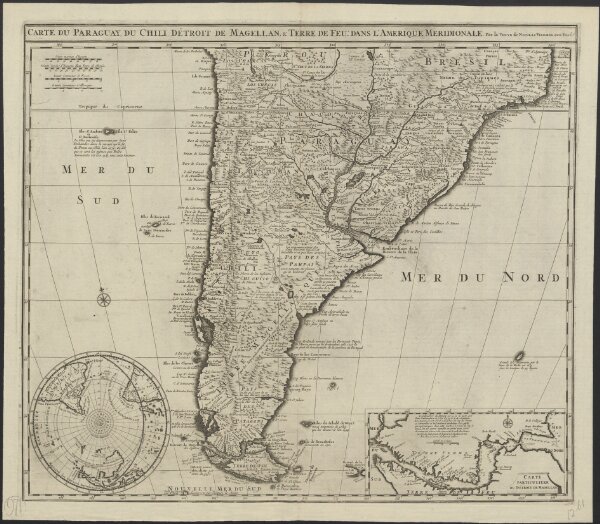 Carte du Paraguay, du Chili, Détroit de Magellan, & Terre de Feu: dans l'Amérique méridionale