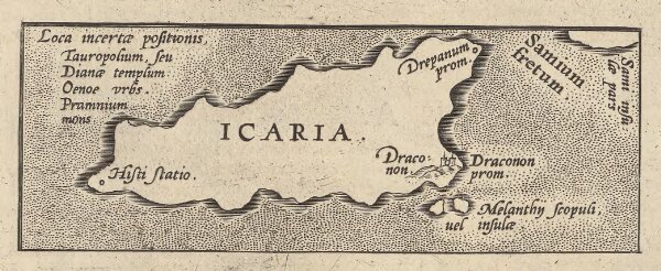 Insular. Aliquot Aegaei Maris Antiqua Descrip.[:] [Icaria.] [Karte], in: Theatrum orbis terrarum, S. 517.