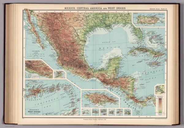 Plate 21.  Mexico, Central America and West Indies.