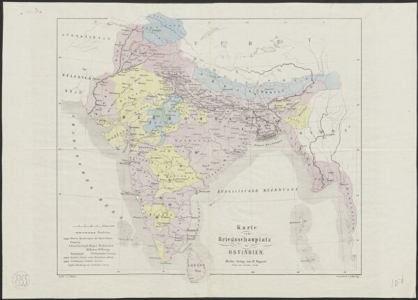Karte vom Kriegsschauplatz in Ostindien