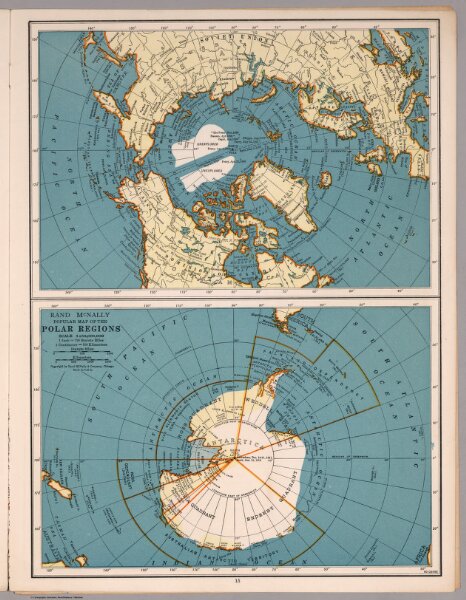 Rand McNally Popular map Polar Regions