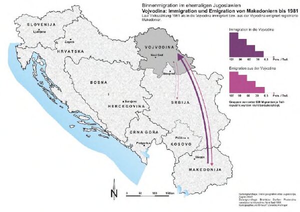Vojvodina: Immigration und Emigration von Makedoniern bis 1981