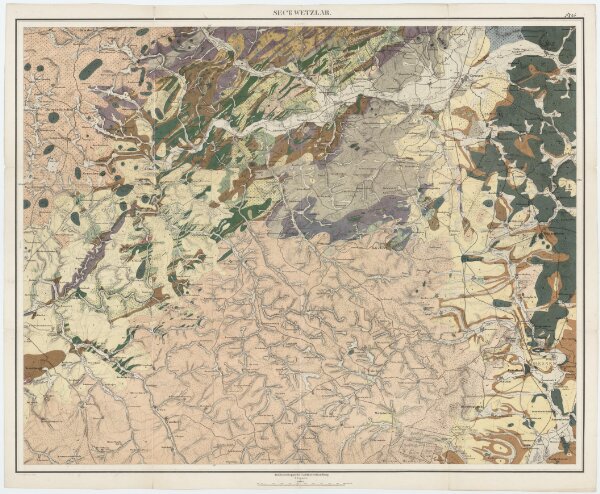 [26] Sect. Wetzlar, uit: Geologische Karte der Rheinprovinz und der Provinz Westphalen / ausgeführt durch H. von Dechen