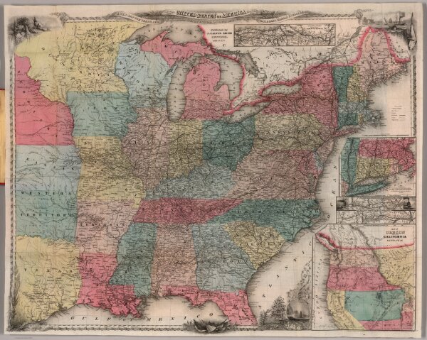 A New Map For Travellers Through the United States Of America