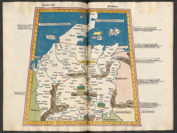 Quarta Europe Tabula [Karte], in: [Clavdii Ptholomei Cosmographi ...], S. 260.