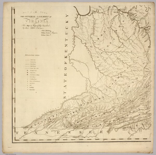 Map of Virginia, 1818 (lower left sheet)