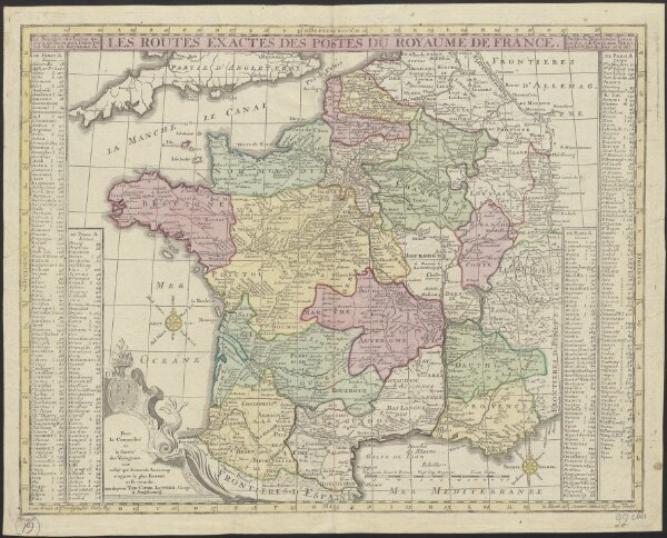 Les routes exactes des postes du Royaume de France