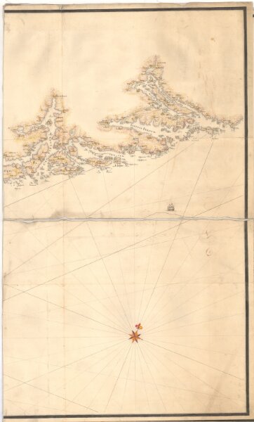 Museumskart 60c: Kart over strekningen Kristiansand-Risør