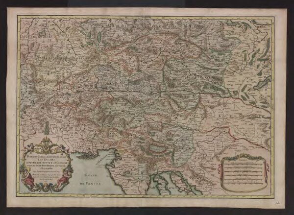 Partie du cercle d'Austriche ou sont les duchés de Stirie, de Carinthie, de Carniole et autres estats hereditaires a la maison d'Austriche