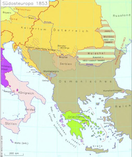 Südosteuropa 1853