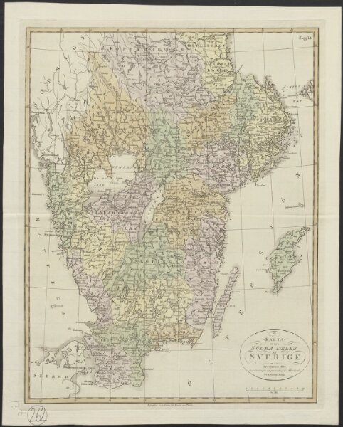 Karta öfver Södra Delen af Sverige
