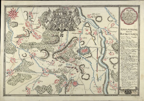 Plan Der Bataille Welche D. 29. Oct. 1762 Von Der Combinirten Ostereichischen und Reichs-Armee und der Königl. Preussischen Armee bey Freyberg geliefert worden