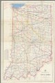 Post Route Map of the State of Indiana Showing Post Offices... September 3, 1957.