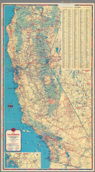 1937 road map of California