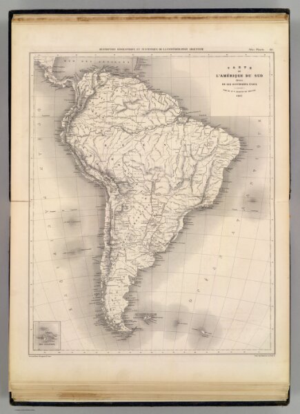 Carte de l'Amerique du Sud.