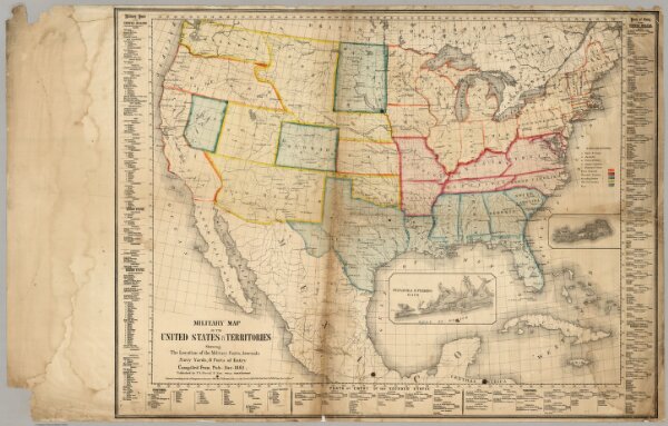 Military Map Of The United States and Territories