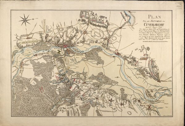 Plan von der Battaille bey Cunersdorf am 12ten August 1759