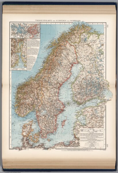 Ubersichtskarte von Schweden und Norwegen