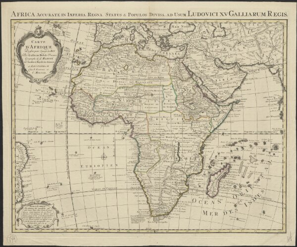 Carte d'Afrique, dressée pour l'usage du Roy