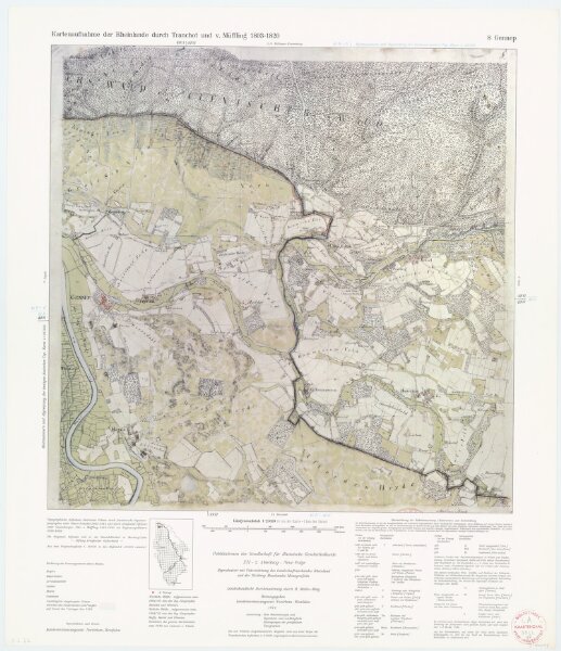 8 Gennep, uit: De Tranchotkaart van het gebied tussen Maas en Rijn : Nederlands gedeelte