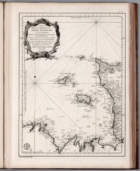Carte Reduite des Isles de Jersey, Grenesy et d'Aurigny.
