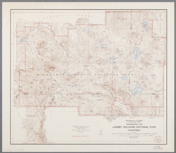 [Recto], uit: Topographic map Lassen Volcanic Park, California