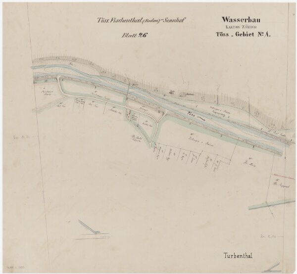 Wildberg, Turbenthal: Töss von Bleiketen bis oberhalb der Tösswiese; Situationsplan (Töss-Gebiet Nr. 1, Blatt 26)