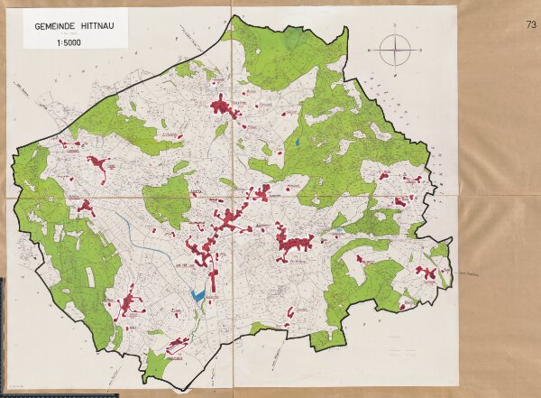 Hittnau: Definition der Siedlungen für die eidgenössische Volkszählung am 01.12.1960; Siedlungskarte Nr. 73
