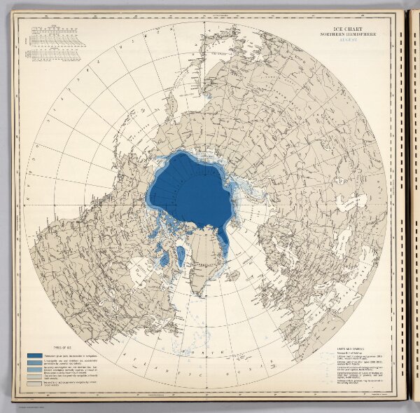 Ice Chart, Northern Hemisphere, August.