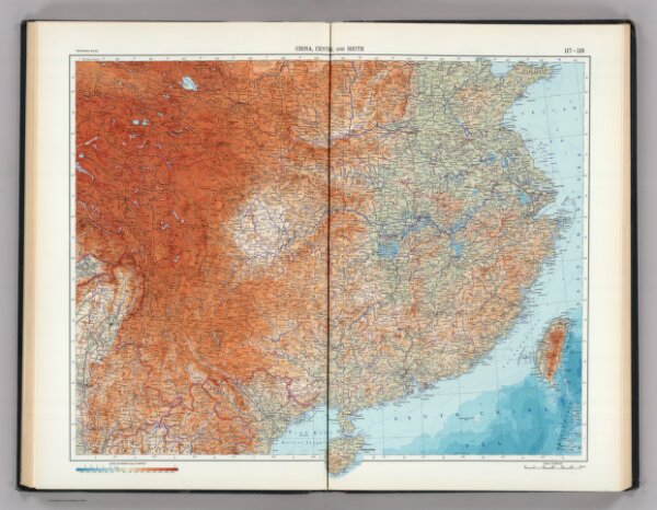117-118.  China, Central and South.   The World Atlas.