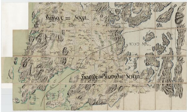 Jegerkorps nr 5-2: Kart over Onsø, Gleminge, Thunø, Raade, Rygge, en del av Vaaler, Svindal, Skibtvedt, Moss og Vassbygden, Jeløen og Soner