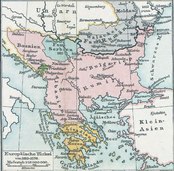 Europäische Türkei von 1812-1878
