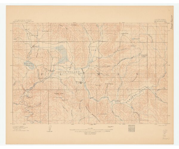 California, Indian Valley map.