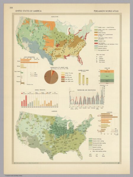 United States of America.  Pergamon World Atlas.
