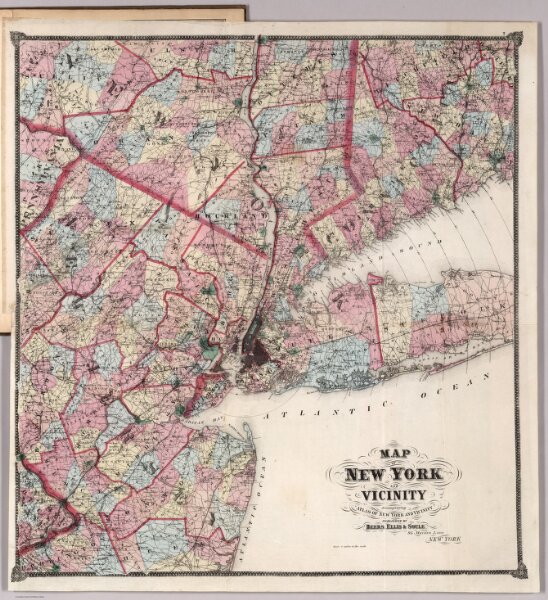 Map of New York and Vicinity Accompanying Atlas of New York and Vicinity.