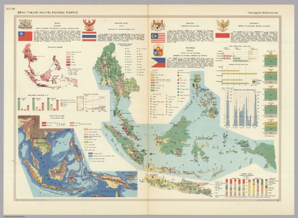 Burma, Thailand, Malaysia, Indonesia, Philippines.  Pergamon World Atlas.