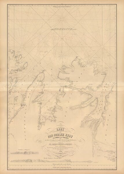 Museumskart 217-18: Kart over Den Norske Kyst fra Nordkap til Tanahorn