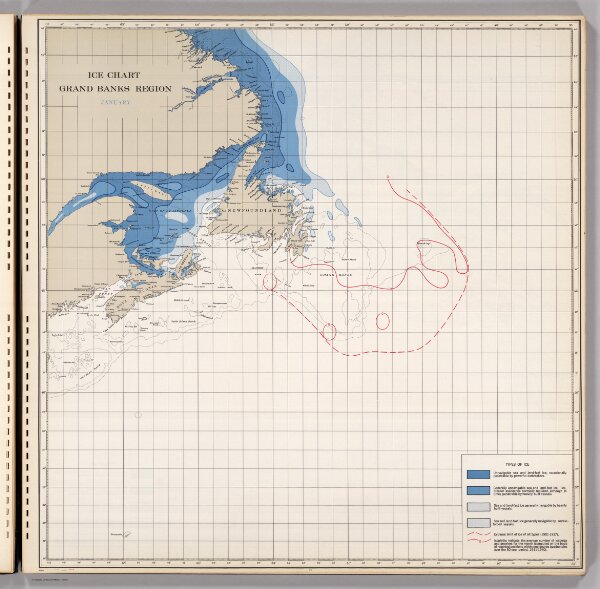 Ice Chart, Grand Banks Region, January.